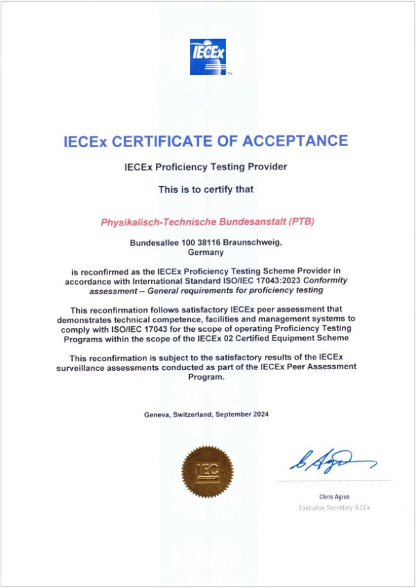 IECEx Proficiency Testing Provider